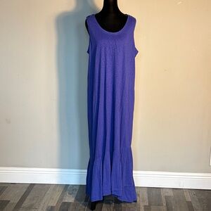 J. Jill Mixed - Media Flounced -Hem Knit Dress size large tall